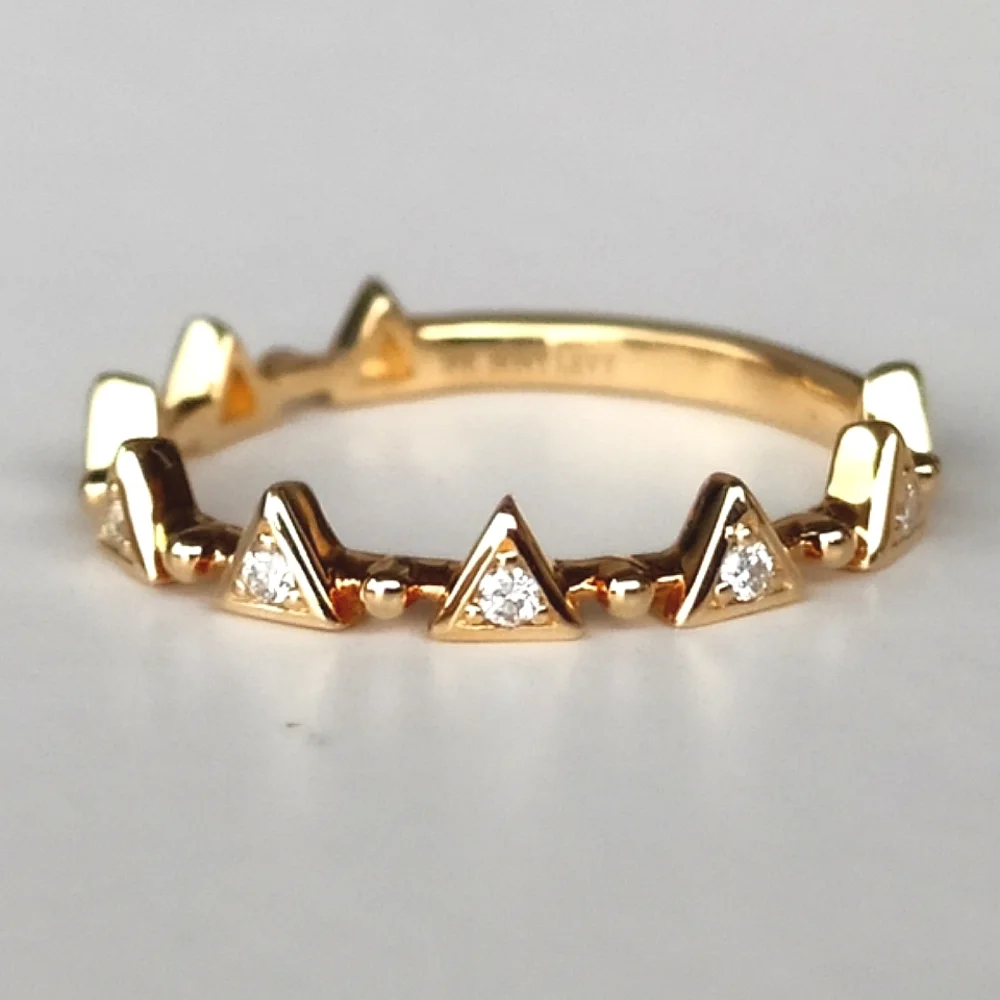 Bony Levy 18K Diamond Diamond Accent Triangular Station Crown Ring